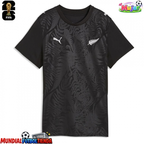 Camiseta Nueva Zelanda Primera Equipación Replica Mundial 2026 para mujer mangas cortas